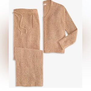 Cozy Knit Sweater and Pants Set - Tan